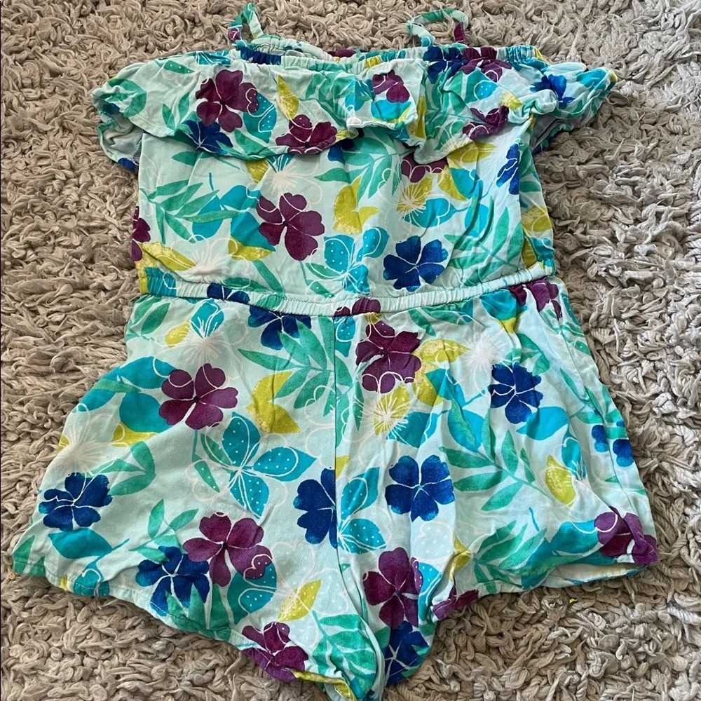 2018 Gymboree Tropical Floral Romper, Size 5